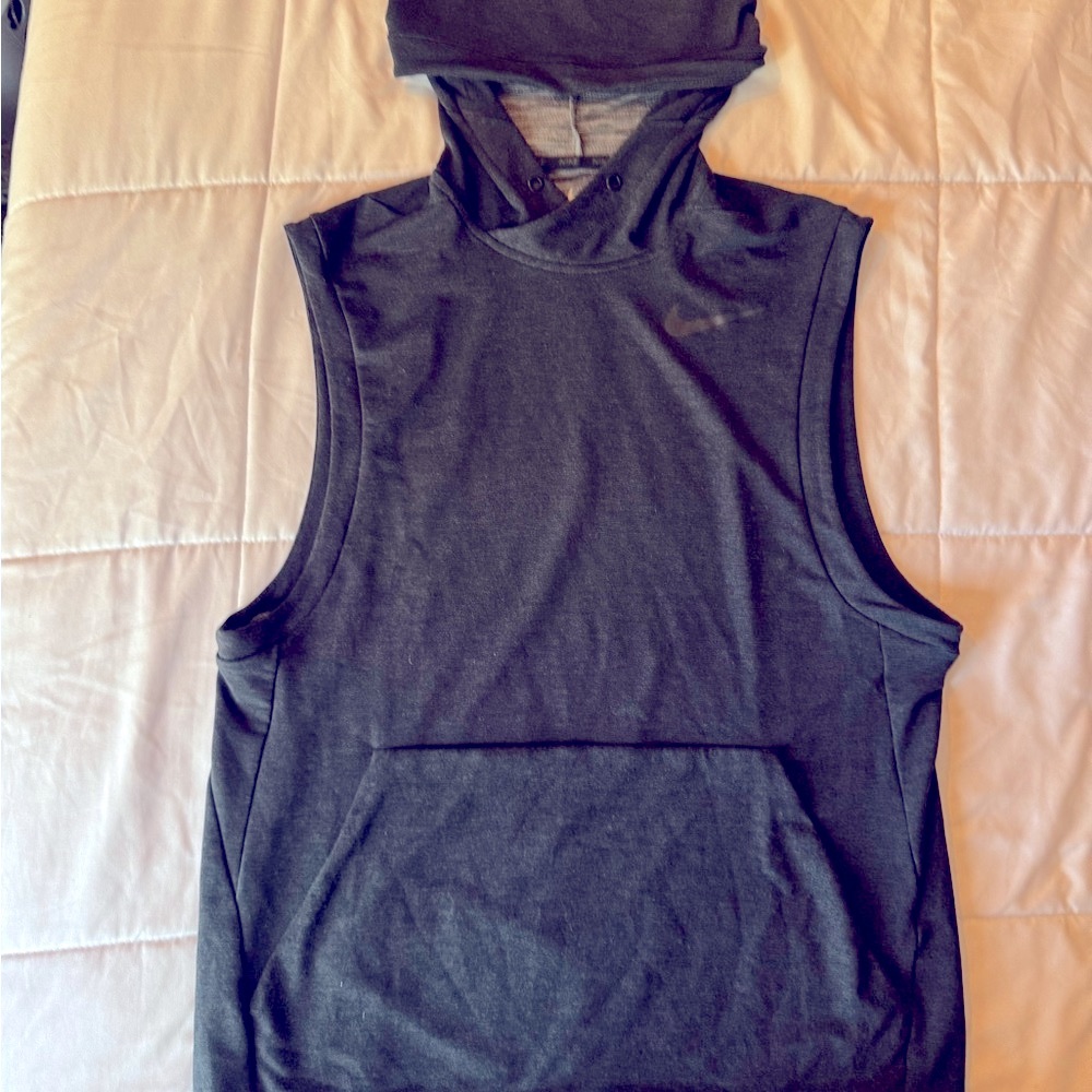 Nike Dri-FIT Sleeveless Gray Hoodie